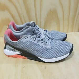 Reebok Gray Performance Sneakers with Mesh Upper
